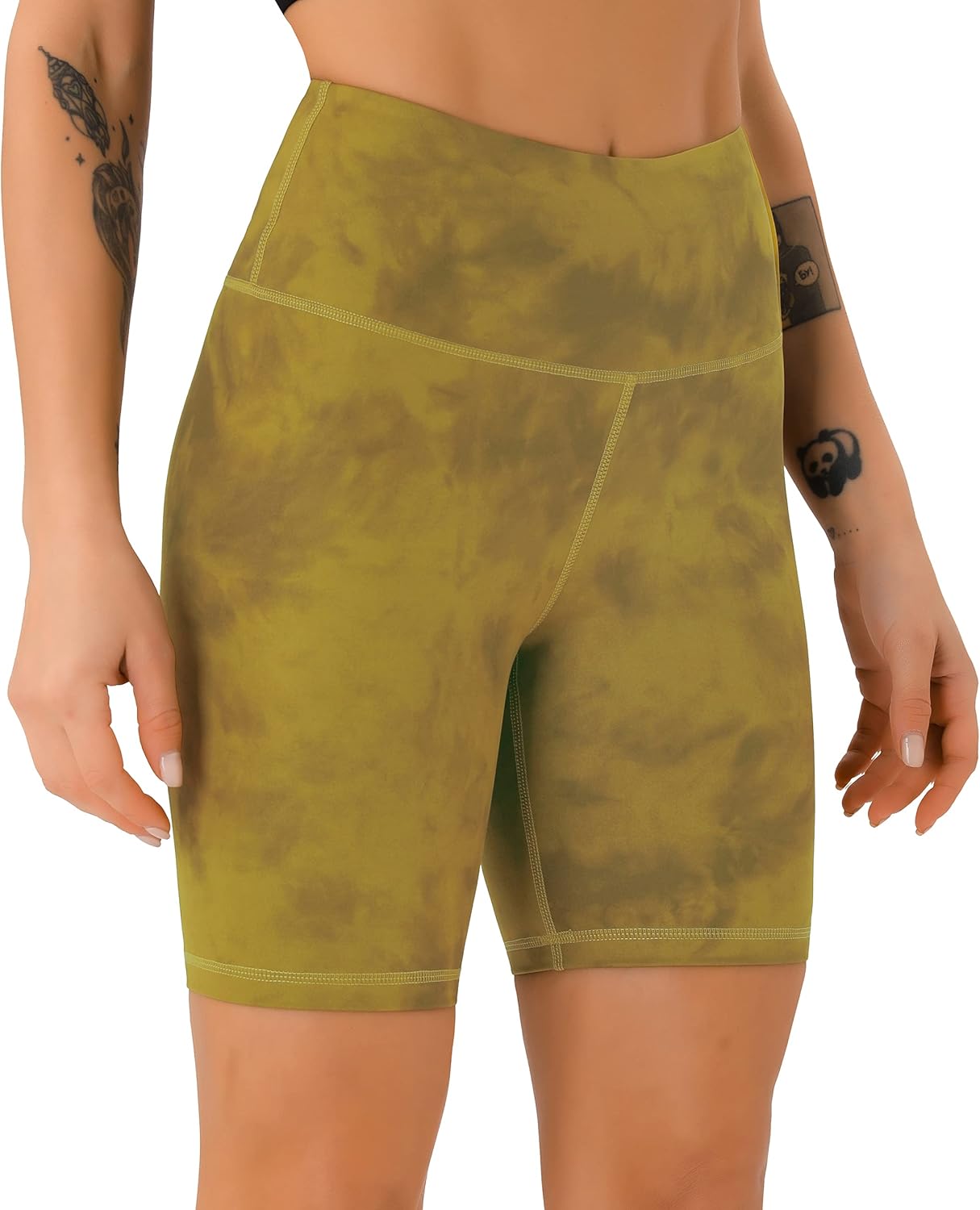 PERSIT High Waisted Women's Yoga Shorts with Pocket
