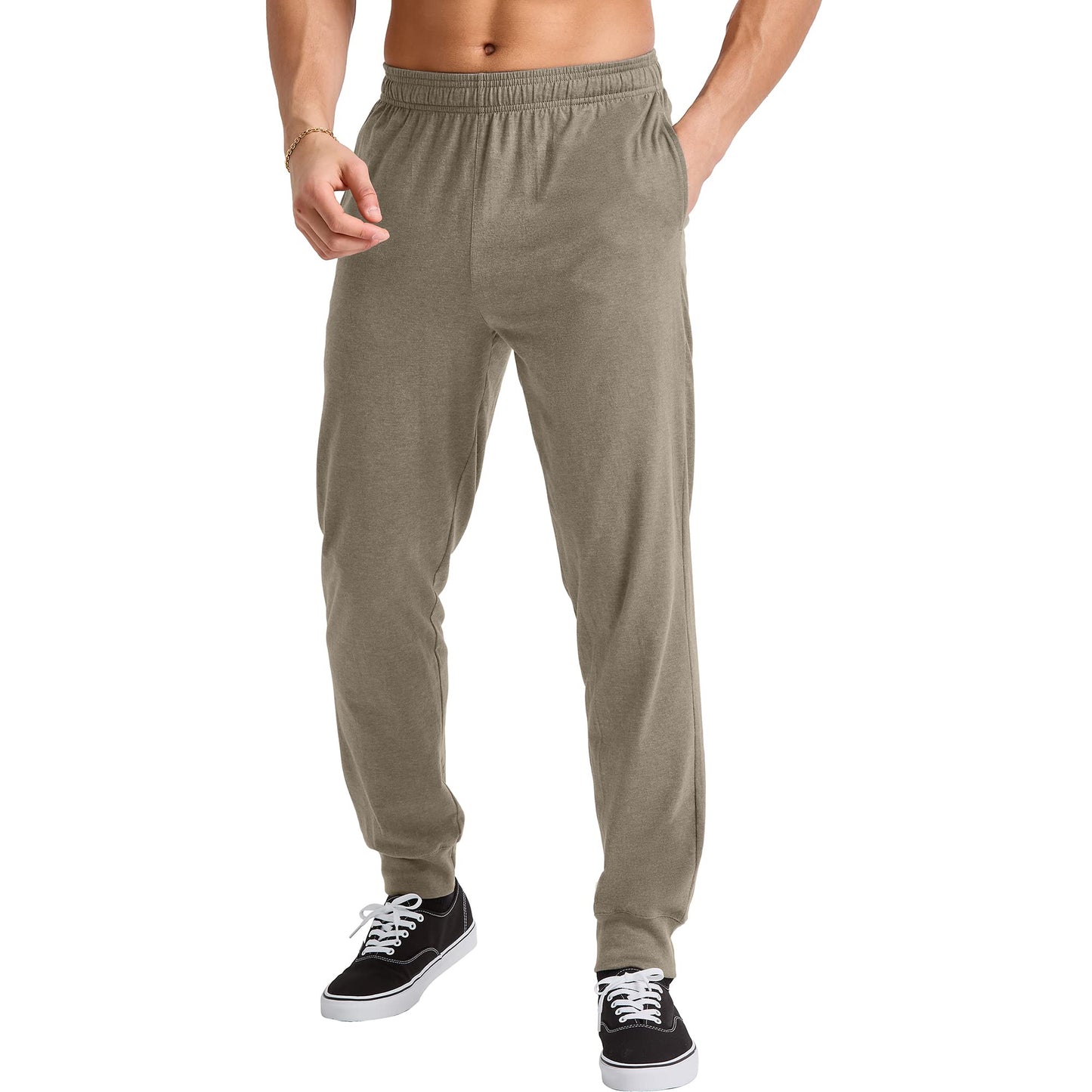 Hanes Originals Cotton Joggers, Jersey Sweatpants for Men with Pockets, 30" Inseam