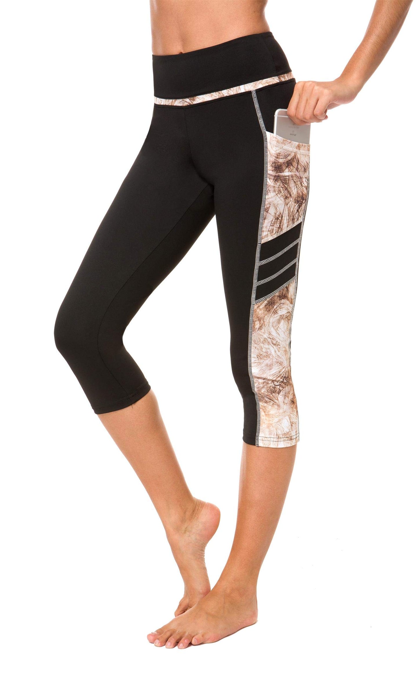Sugar Pocket Gym Leggings for Women,Yoga Pants for Women Capri Workout Sport Exercise Cycling Leggings with Pockets