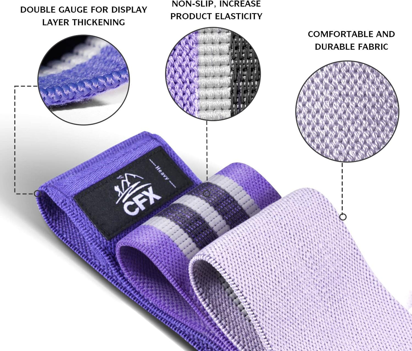 Resistance Bands Set, Exercise Bands with Non-Slip Design