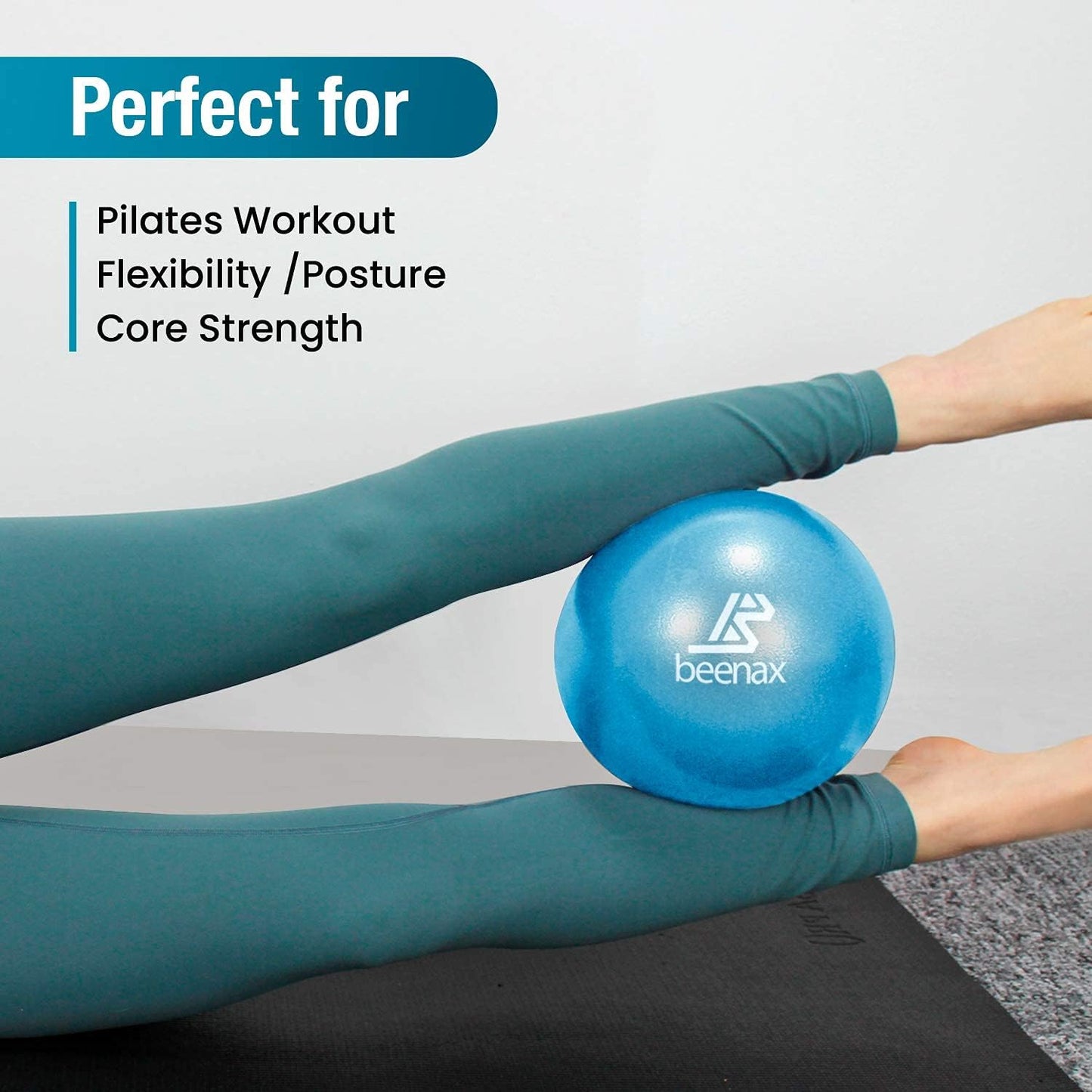 Beenax 23cm Soft Pilates Ball - 9 Inch Exercise, Mini Barre, Gym Ball