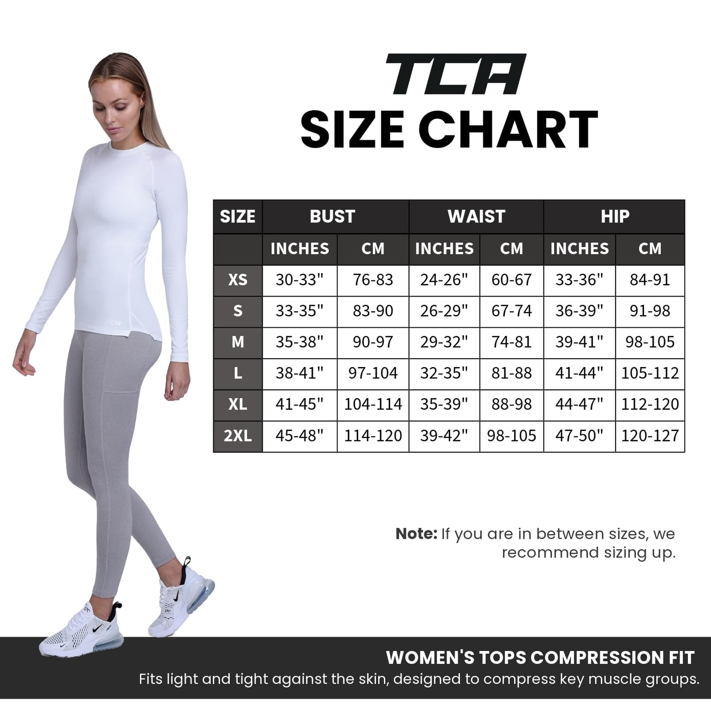 TCA Super Thermal Long Sleeve Women Running, Ski Base Layer - Compression Shirts Woman, Workout Tops for Women