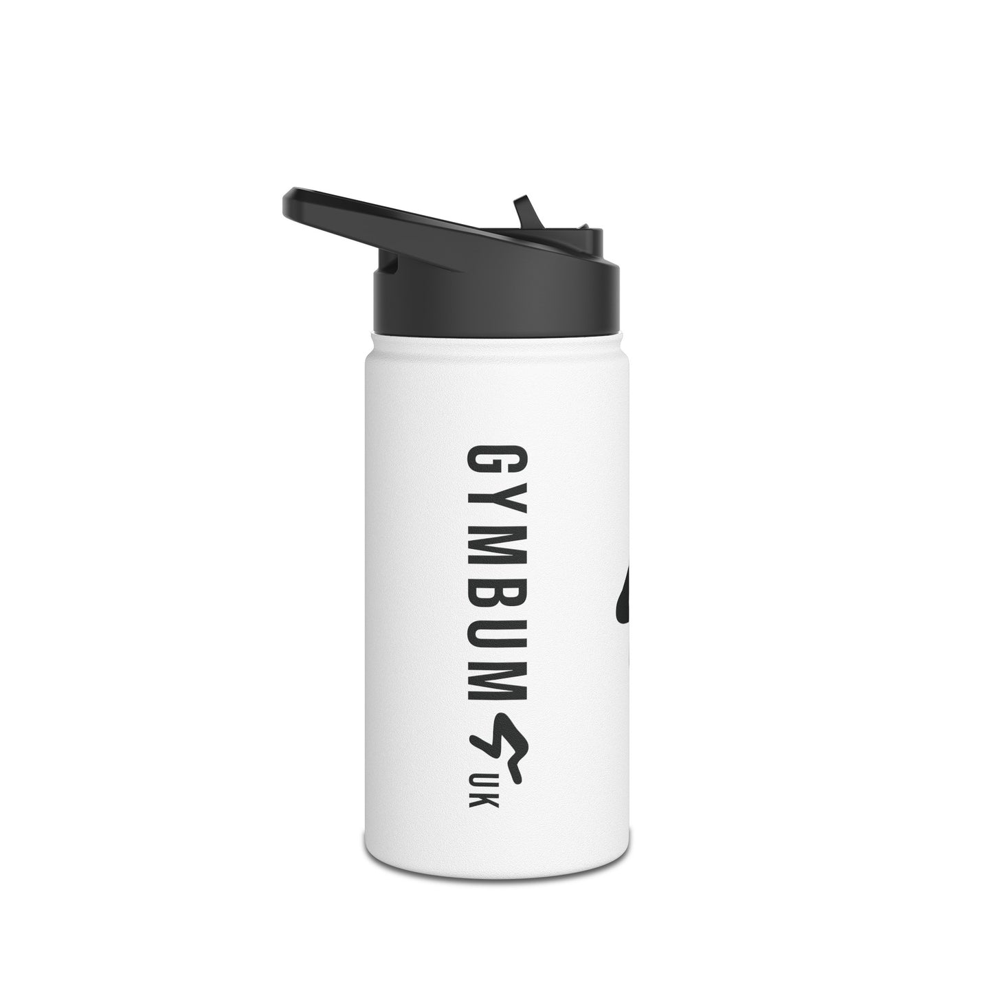 The Gymbum UK Squat Stainless Steel Water Bottle, Standard Lid