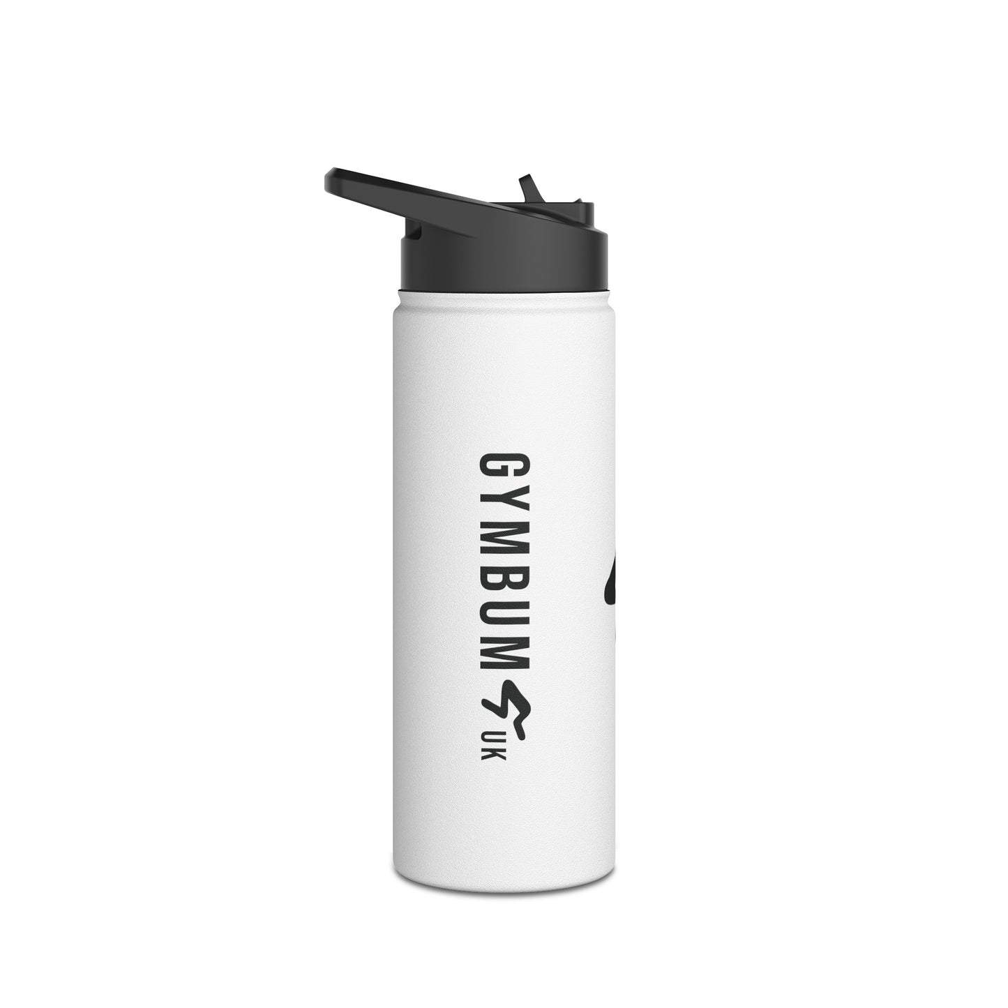 The Gymbum UK Squat Stainless Steel Water Bottle, Standard Lid