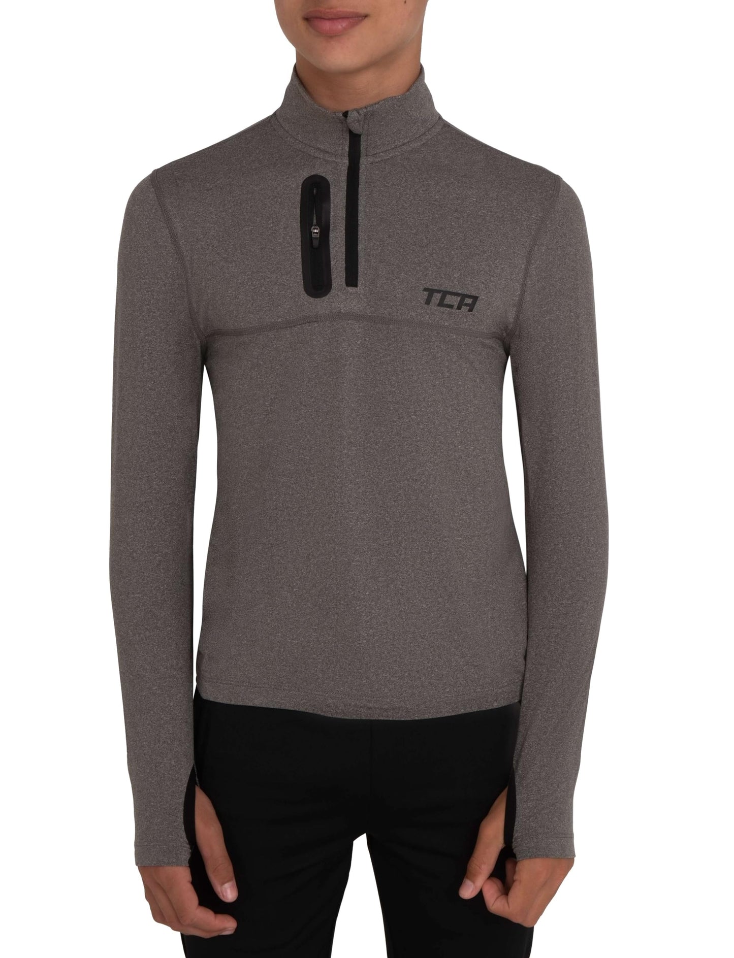 TCA Fusion Gym Tops for Boys Training Long Sleeve Running Top Boys Gym Clothes