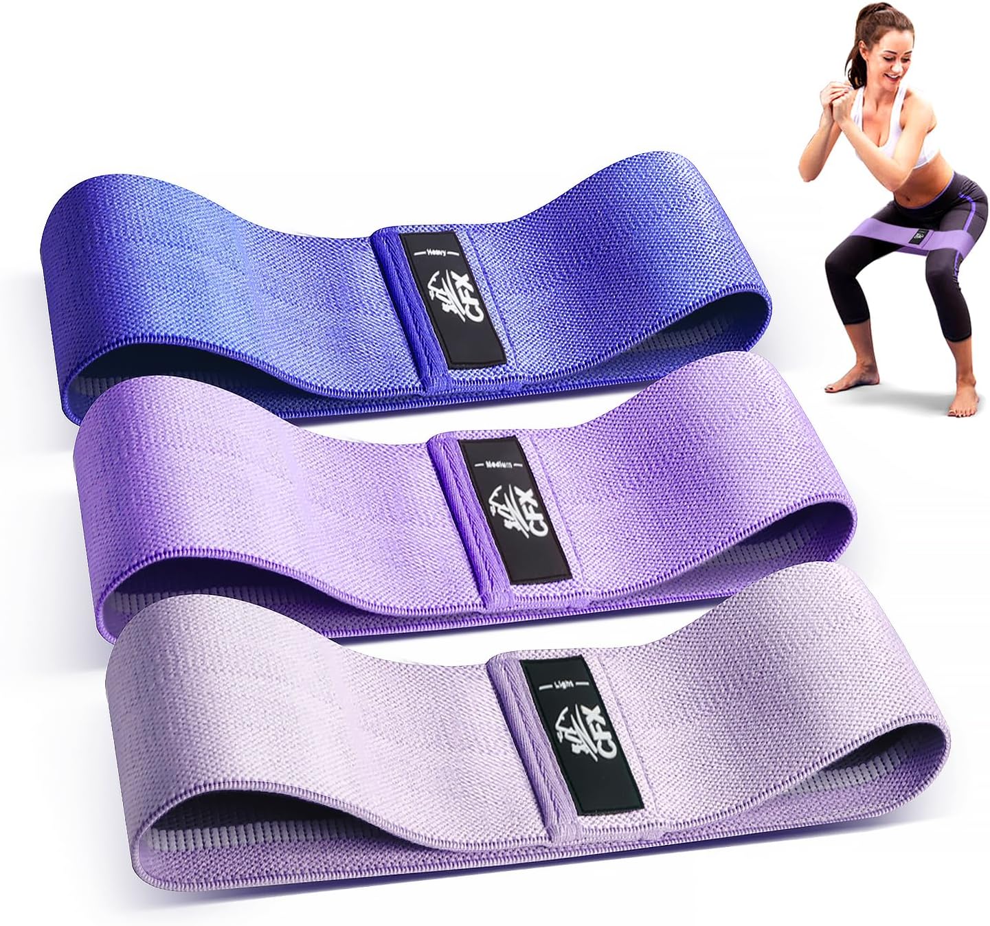 Resistance Bands Set, Exercise Bands with Non-Slip Design