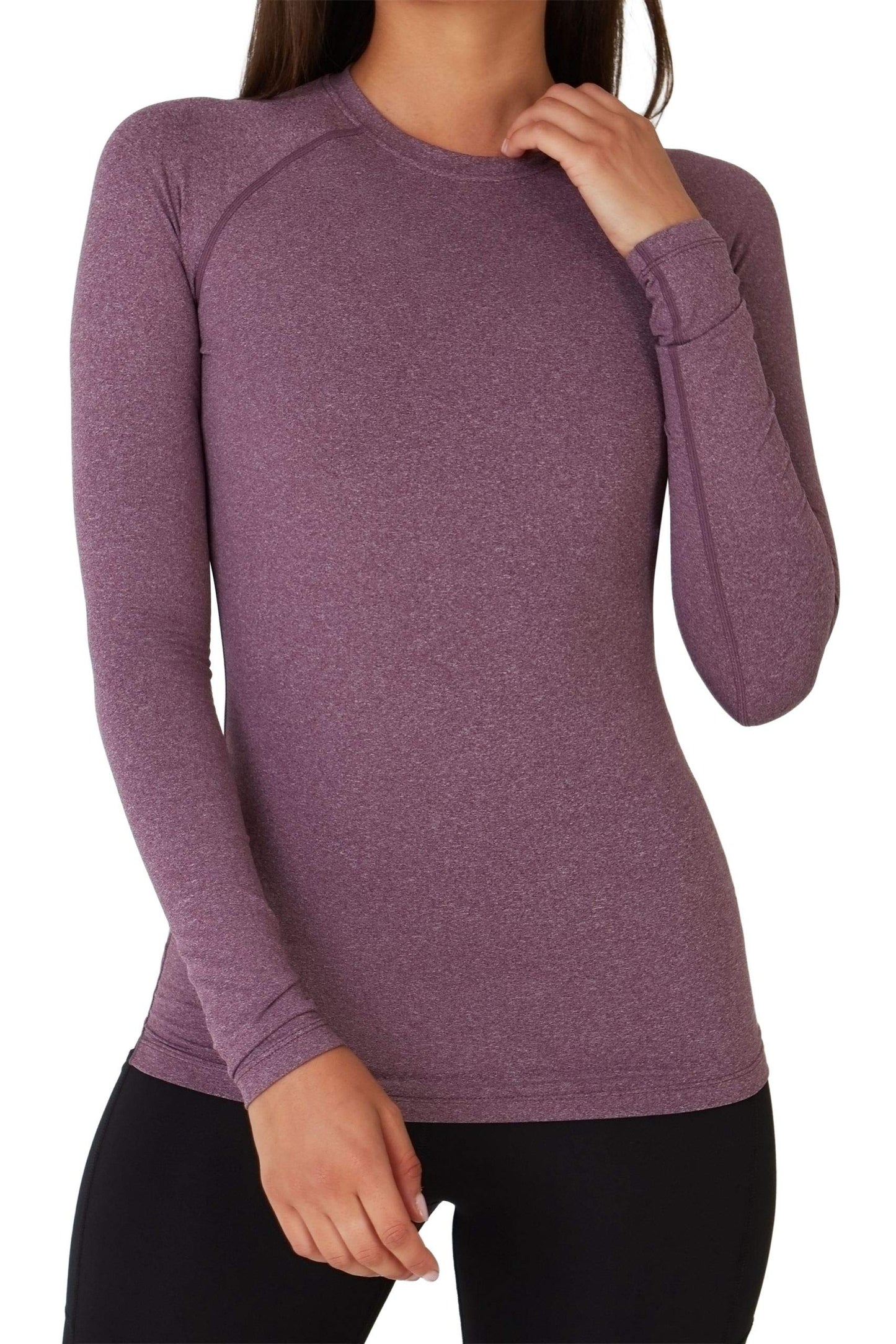 TCA Super Thermal Long Sleeve Women Running, Ski Base Layer - Compression Shirts Woman, Workout Tops for Women