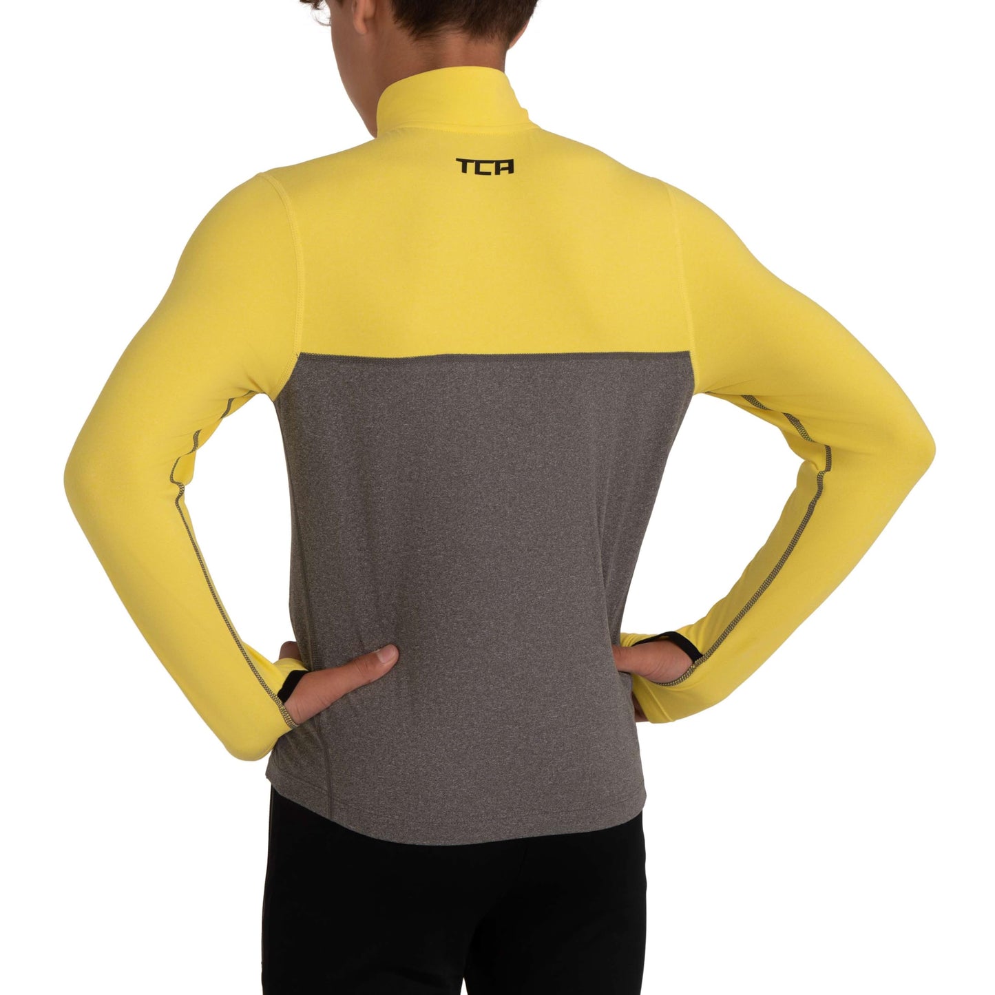 TCA Fusion Gym Tops for Boys Training Long Sleeve Running Top Boys Gym Clothes