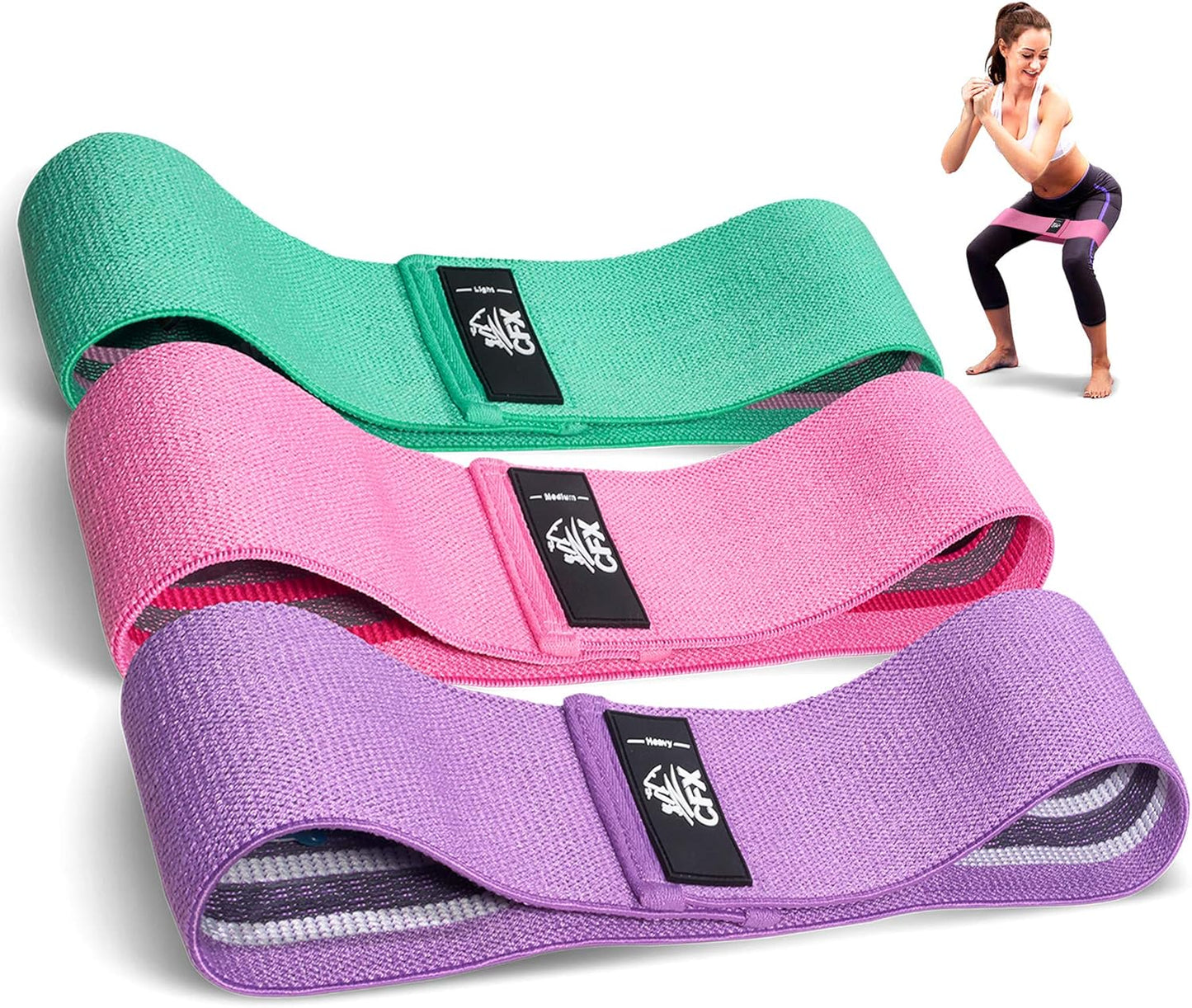 Resistance Bands Set, Exercise Bands with Non-Slip Design