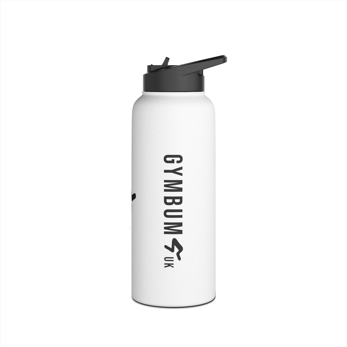 The Gymbum UK Squat Stainless Steel Water Bottle, Standard Lid