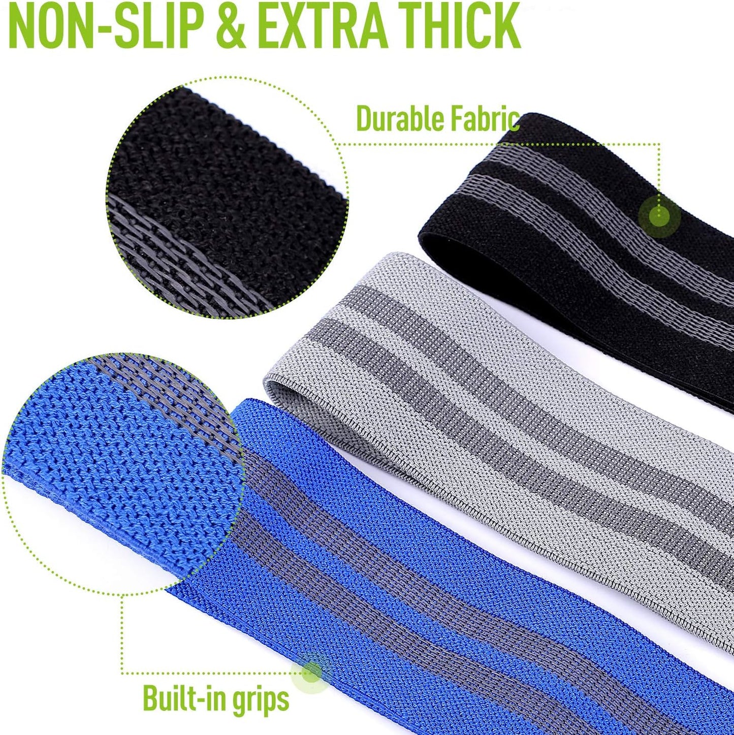 Resistance Bands Set, Exercise Bands with Non-Slip Design