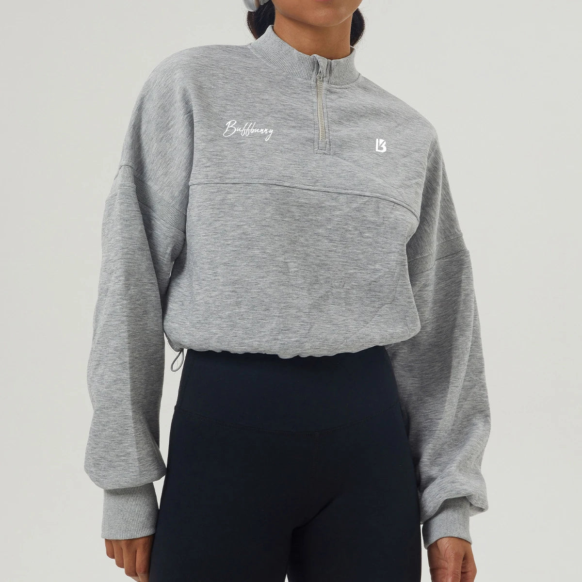 Buffbunny Women's Sweatshirt Half Zip Long Sleeve