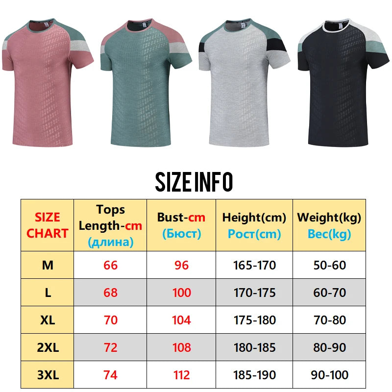 Mens Gym Fast Dry Breathable T-Shirt