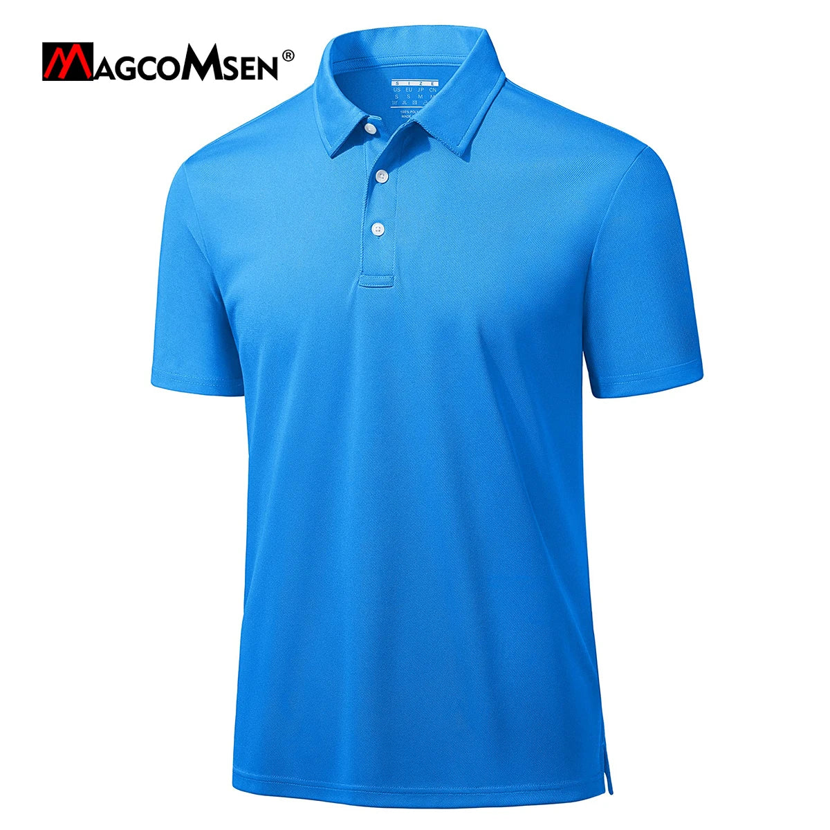 MAGCOMSEN Golf Polo T-shirts Men's Quick Dry T-shirt Sports Shirts Breathable Short Sleeves Pique Jersey Casual Classic Polos