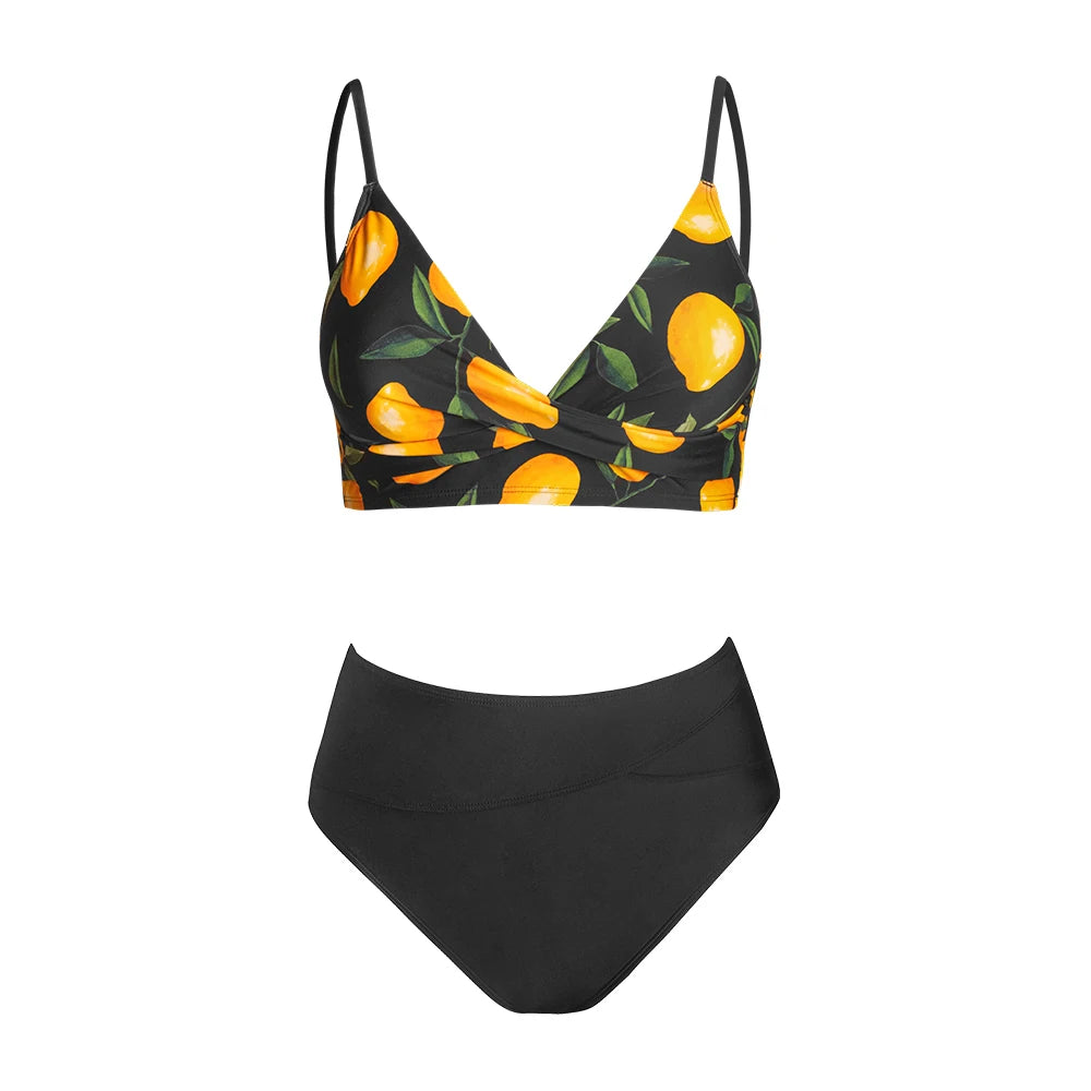 CUPSHE Twist Tank Top High Waist Bikini Sets Swimsuit For Women