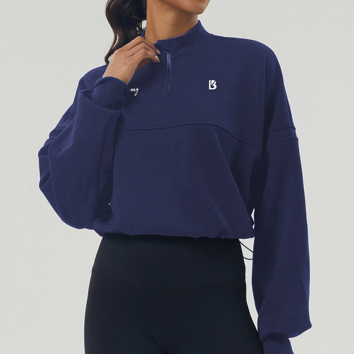 Buffbunny Women's Sweatshirt Half Zip Long Sleeve