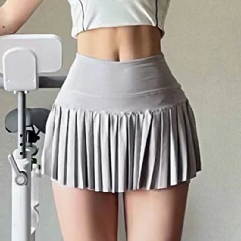 Quick Dry Sports Skirt Fitness Shorts High Waist Running Skort