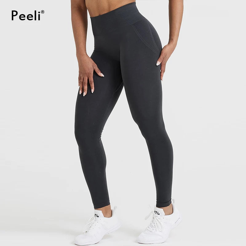 Peeli Effortless Seamless Leggings Women Scrunch Butt Gym Leggings High Waist