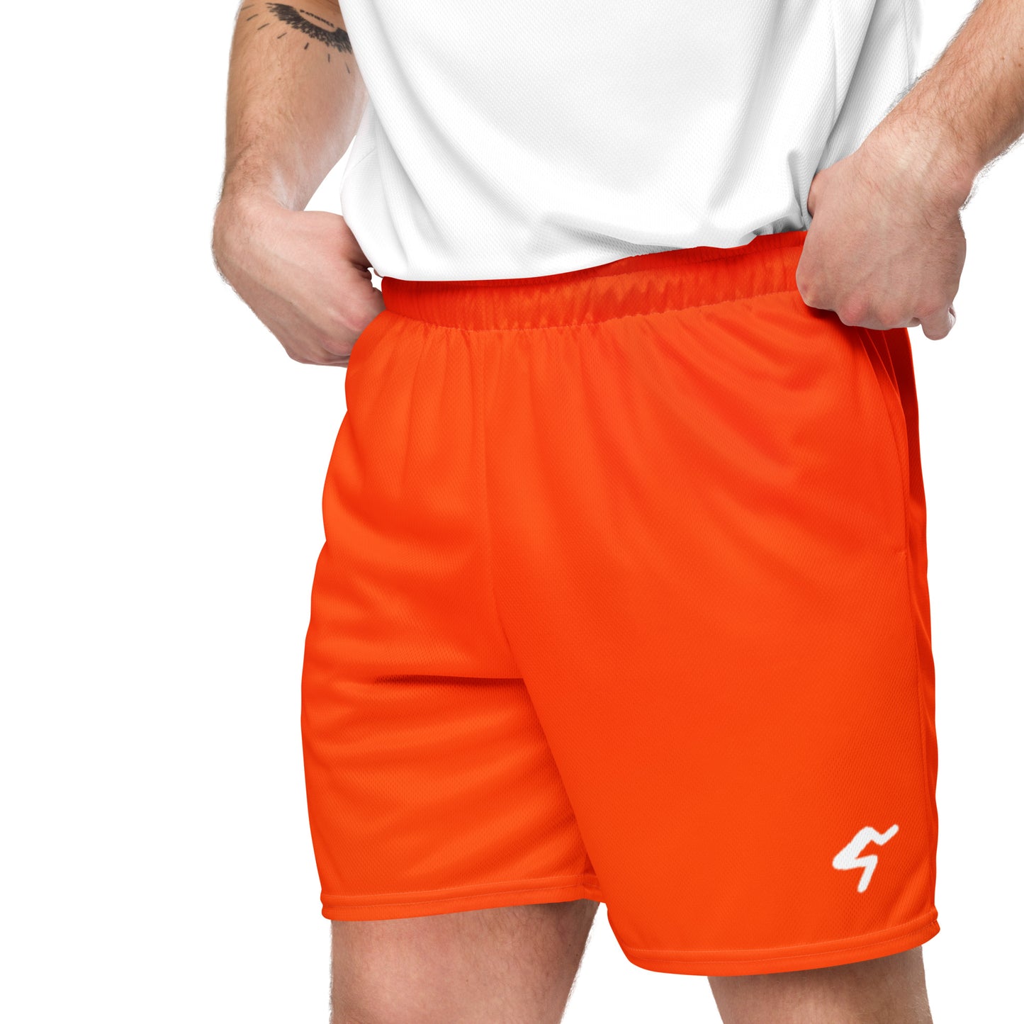 The GymbumUK Logo Blood Orange QuickDry Running Shorts