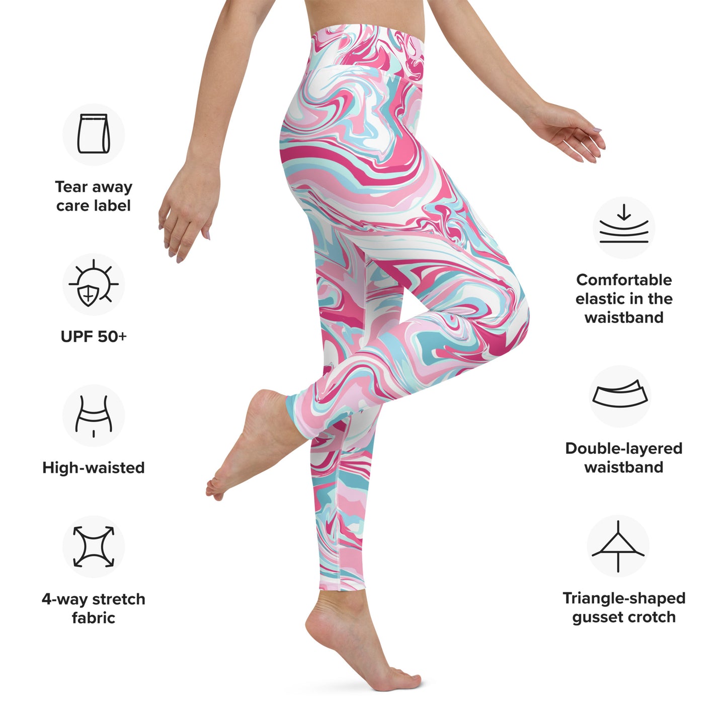 The GymbumUK Paint Spill Performance Yoga Leggings
