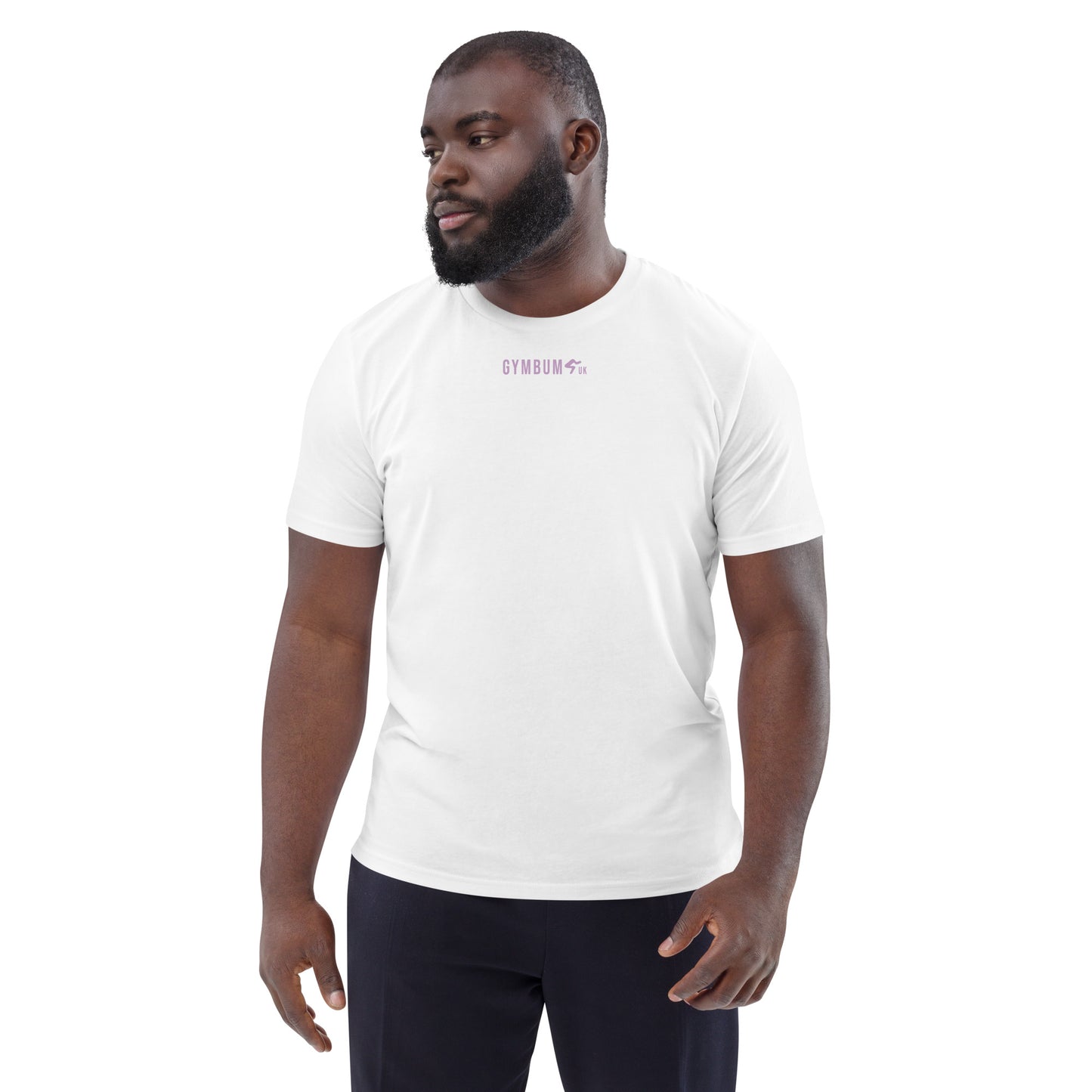 The GymbumUK Lilac Long Logo Organic Cotton T-shirt