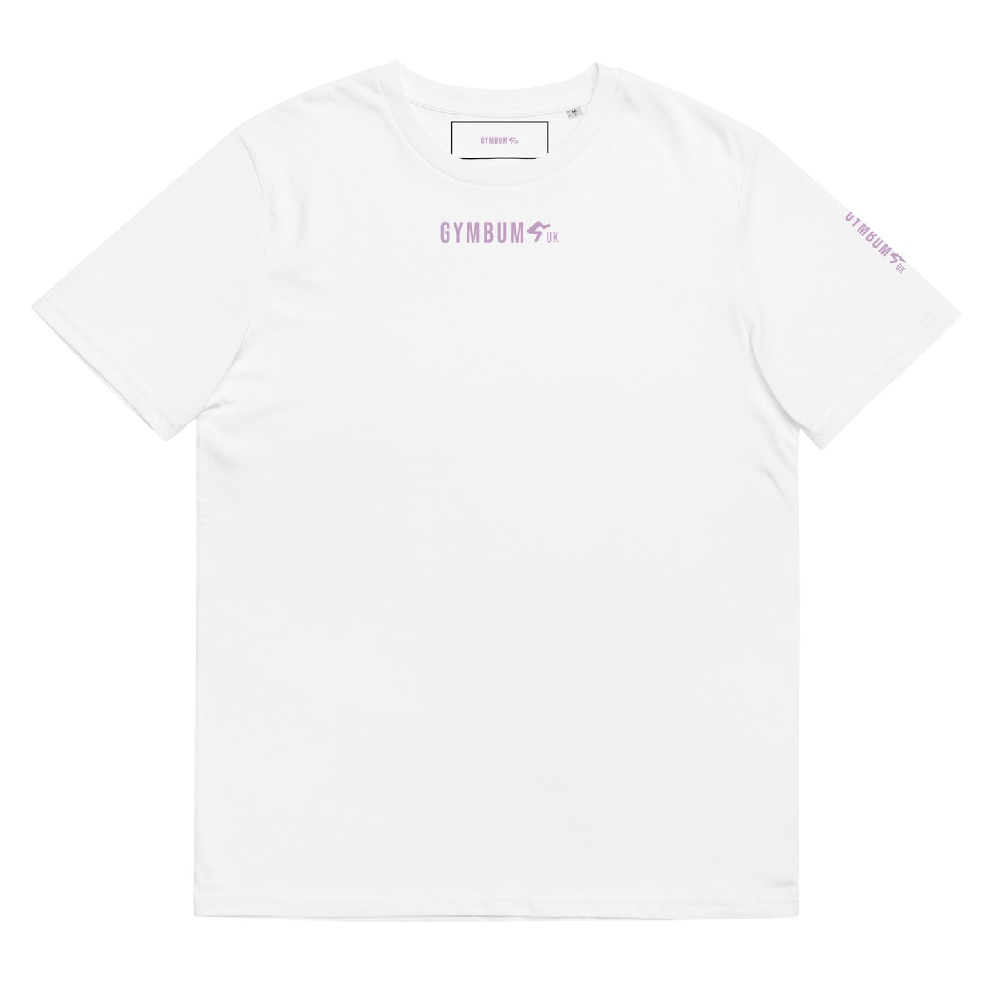 The GymbumUK Lilac Long Logo Organic Cotton T-shirt