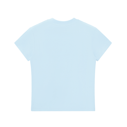 Light blue Padelism Wellness Club logo-free T-shirt, short-sleeve
