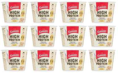 12 x Flahavan's High Protein Fortified Porridge Oats Vanilla 45G
