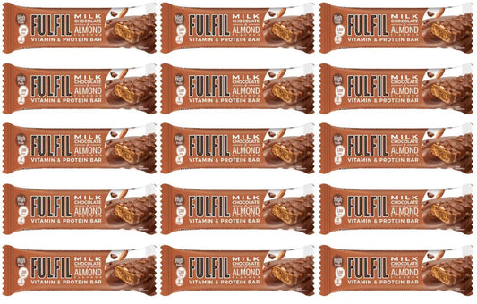 15 x Fulfil Milk Chocolate & Almond Flavour Vitamin & Protein Bar 55G