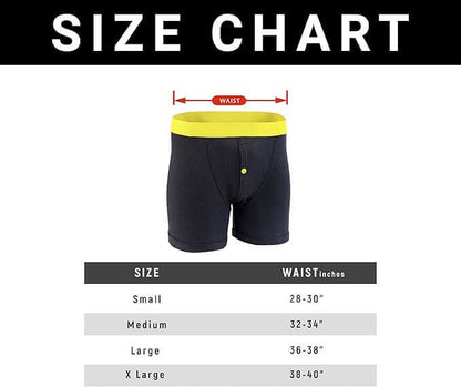 6 Pack Black Cotton Blend Boxer Shorts Mens Breathable Stretch Colorful Waistband Button Fly MB08 Durable Lightweight Activewear