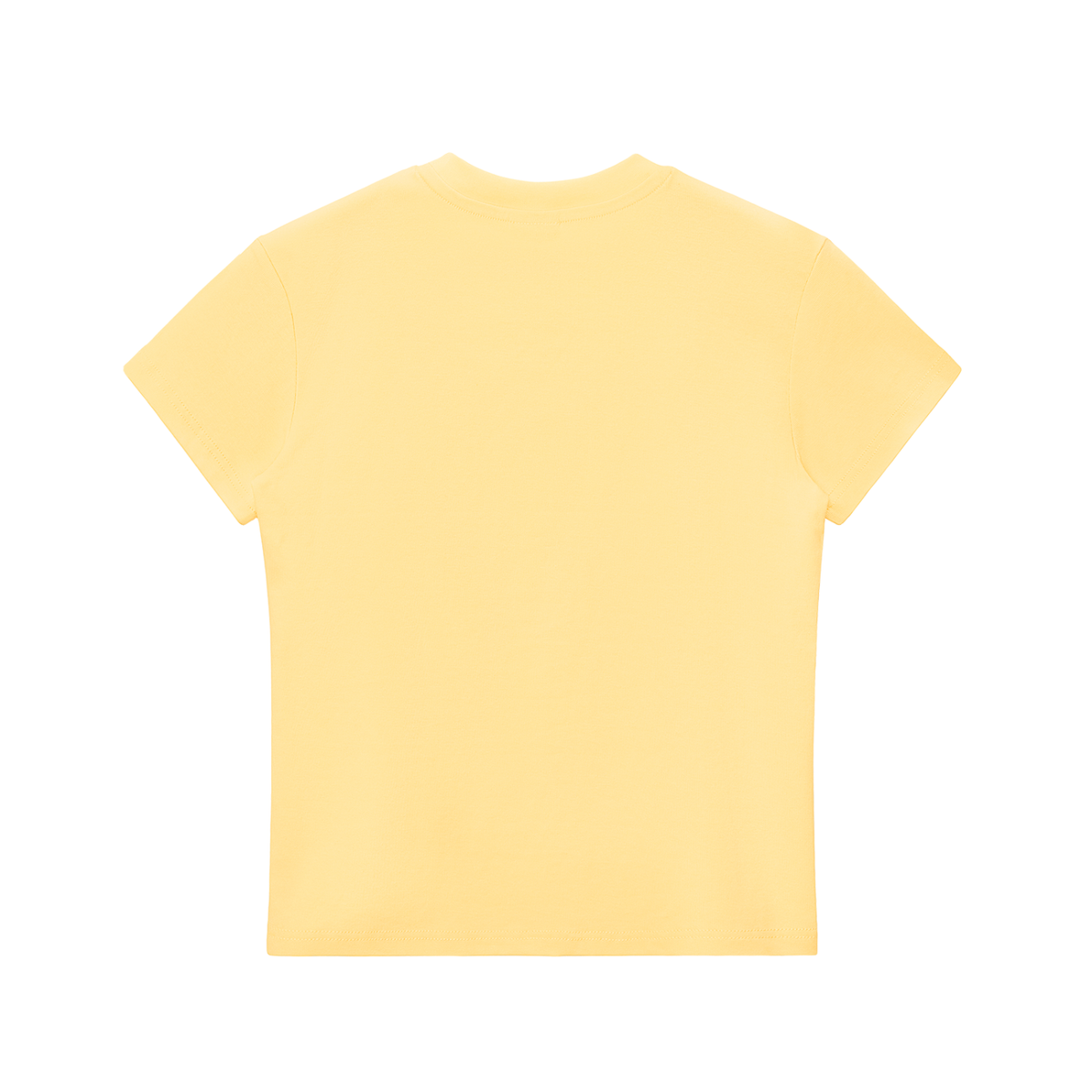 Yellow Padelism Wellness Club logo-free T-shirt, short-sleeve