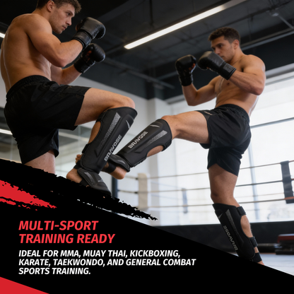 Bravose MMA Shin Guards – Premium Muay Thai & Kickboxing Shin Pads for Training, Sparring & Combat Sports