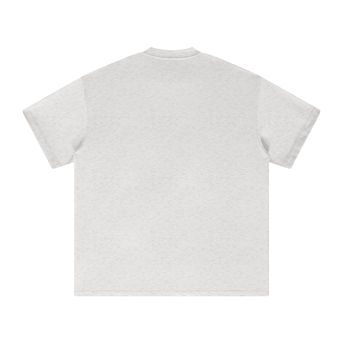 Gray heavyweight T-shirt, back view
