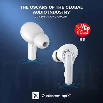 Tribit FlyBuds C1 Wireless Earbuds, Bluetooth 5.2, 50H Playtime, Noise Cut