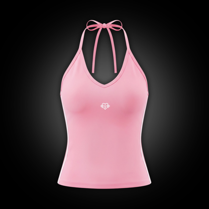 Halter Neck Performance Crop Tank Top