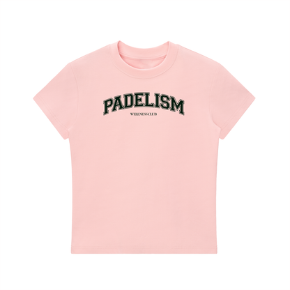 Pink Padelism Wellness Club logo T-shirt, short-sleeve