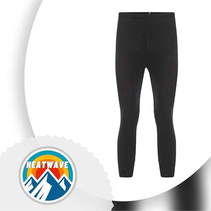 Heatwave Thermalwear Boys Long Johns 2 Pack Black Baselayer For School Camping And Skiing Moisture-Wicking Elastic Waistband Ages 3-15
