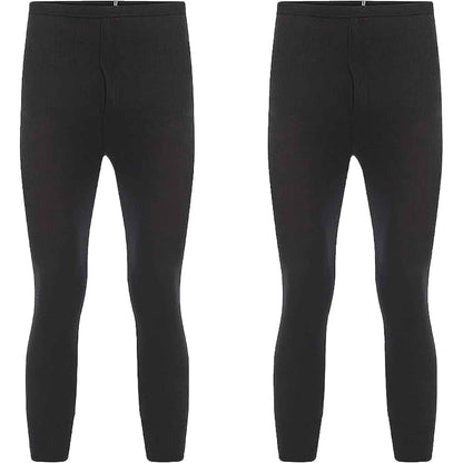 Heatwave Thermalwear Boys Long Johns 2 Pack Black Baselayer For School Camping And Skiing Moisture-Wicking Elastic Waistband Ages 3-15