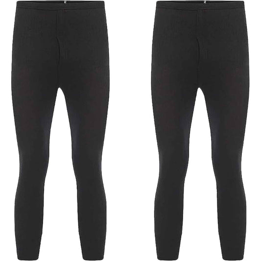 Heatwave Thermalwear Boys Long Johns 2 Pack Black Baselayer For School Camping And Skiing Moisture-Wicking Elastic Waistband Ages 3-15