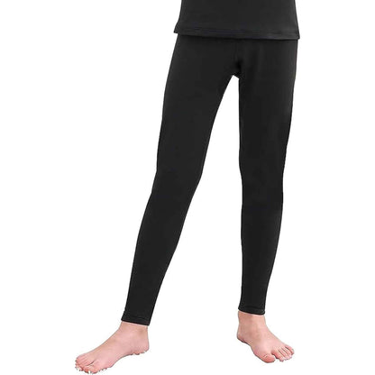 Heatwave Thermalwear Boys Long Johns 2 Pack Black Baselayer For School Camping And Skiing Moisture-Wicking Elastic Waistband Ages 3-15