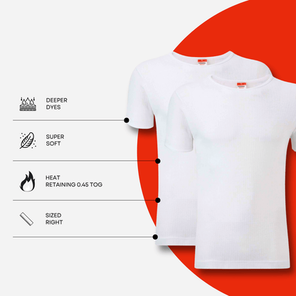 2 Pack Mens Thermal Underwear Set T Shirt