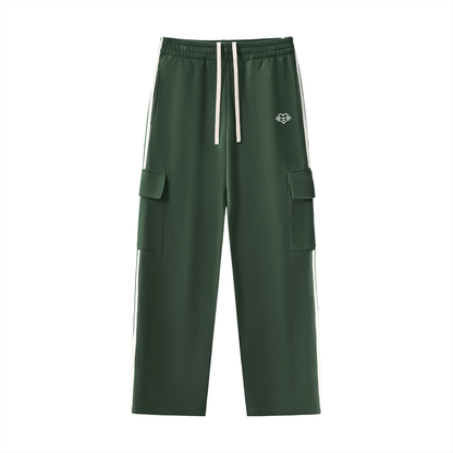 Side Stripe Straight-Leg Tracksuit Bottoms