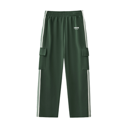 Side Stripe Straight-Leg Tracksuit Bottoms