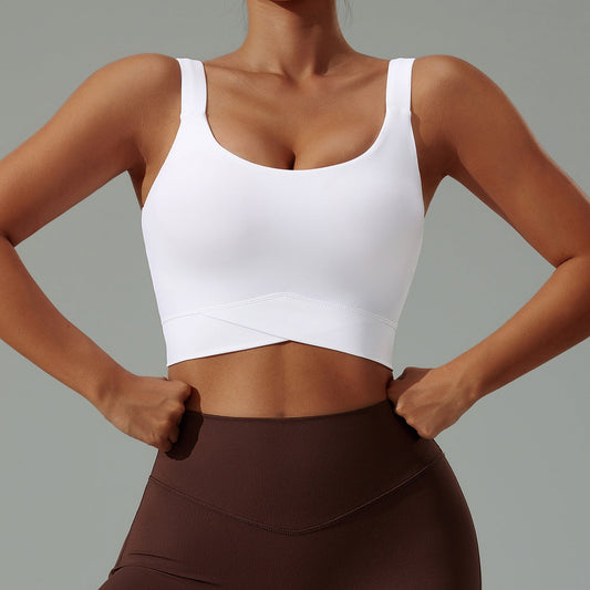 Women’s Fitted Yoga Vest with Built-In Bra
