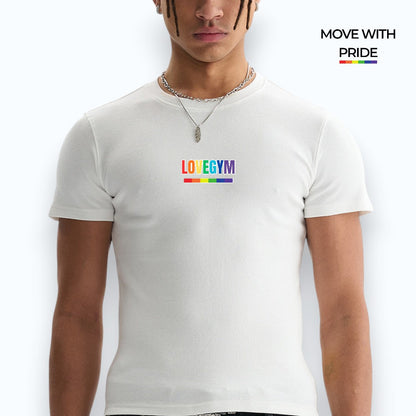 'Move with Pride' Bodycon Ribbed Crop Top