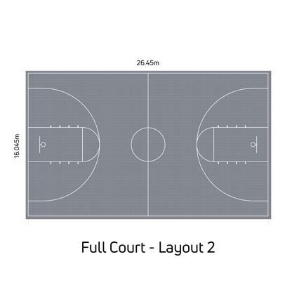 Basketball Court System - Full Court | Includes Court Markings