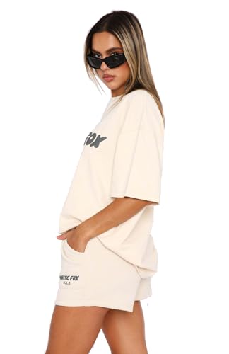 Womens Tracksuit Two Piece Pullover and Loose Short Sweatpants