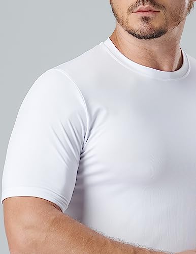 Liberty Imports 5 Pack Men’s Active Quick Dry Crew Neck T Shirts | Athletic Running Gym Workout Short Sleeve Tee Tops Bulk