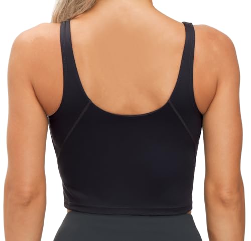 THE GYM PEOPLE Womens' Sports Bra Longline Wirefree Padded with Medium Support