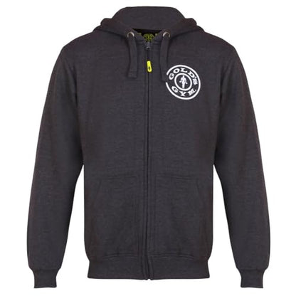 Gold's Gym GGSWT156 Men's Zip Through Sweater Hoody Printed Hooded Sweatshirt Hoodie